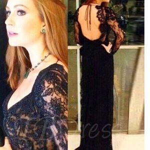 Black lace gown